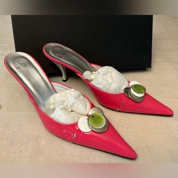 Barbara Bui Pointy Toe Mule - Pink Patent Leather - Picture 1 of 7